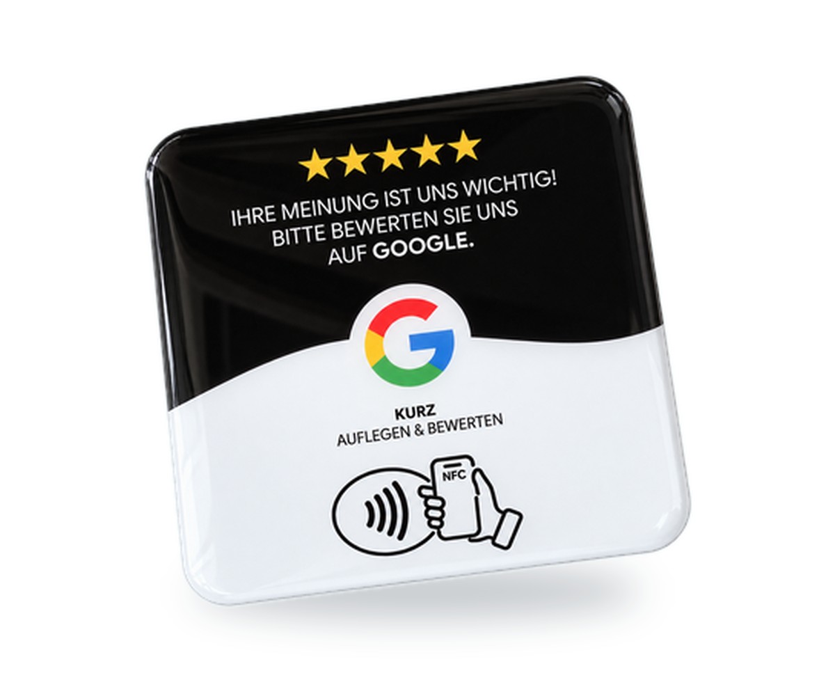 NFC-Bewertungsplatte, Ausführung Schwarz